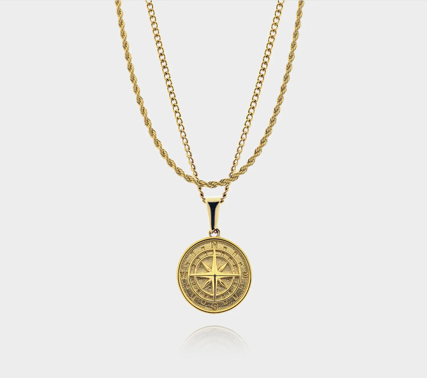 COLLANA CON CIONDOLO BUSSOLA