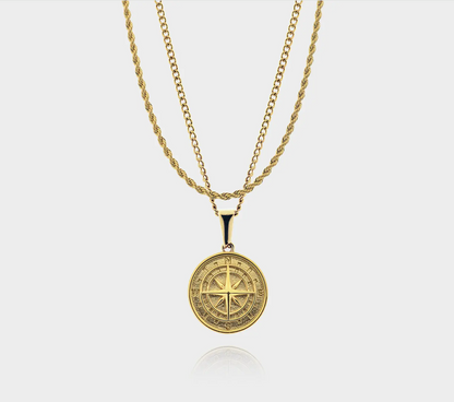 COLLANA CON CIONDOLO BUSSOLA