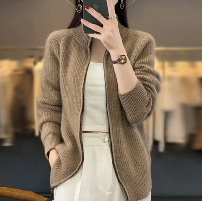 Cardigan con cerniera