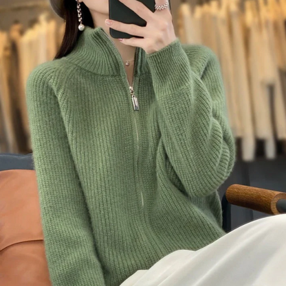 Cardigan con cerniera