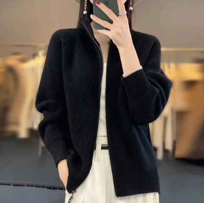 Cardigan con cerniera