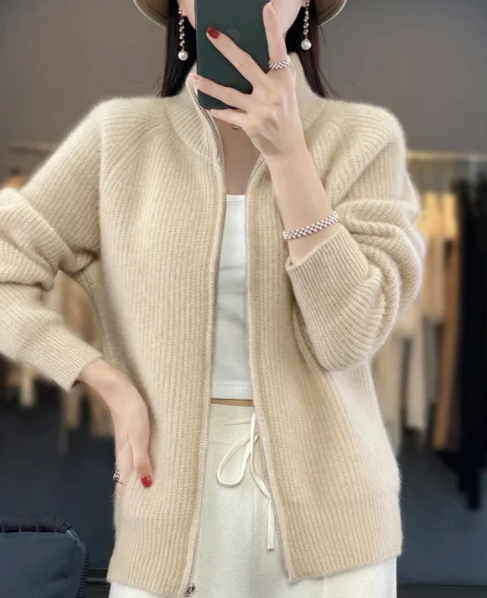 Cardigan con cerniera