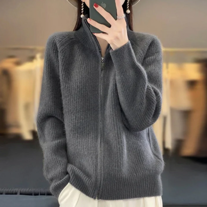 Cardigan con cerniera