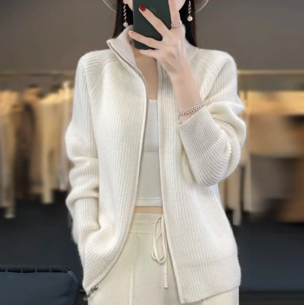 Cardigan con cerniera