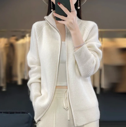 Cardigan con cerniera